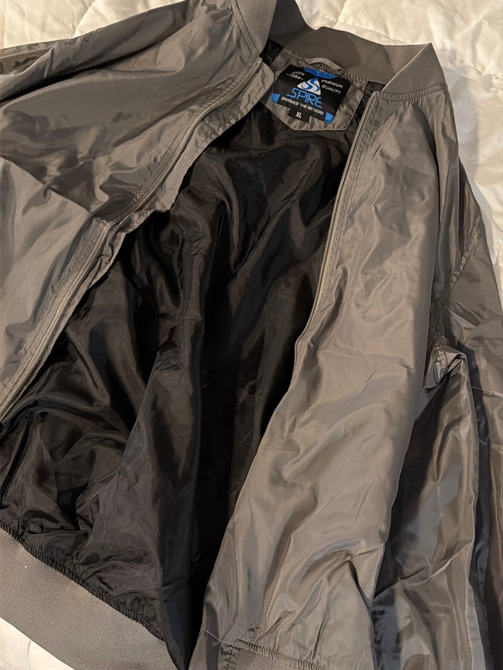 Aspire Men's Charcoal Gray Bomber Jacket